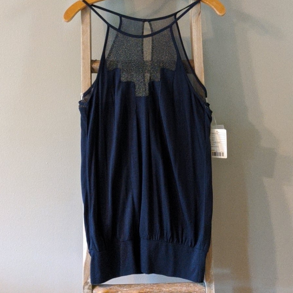 Anthropologie Deletta Staggered Mesh tank top New